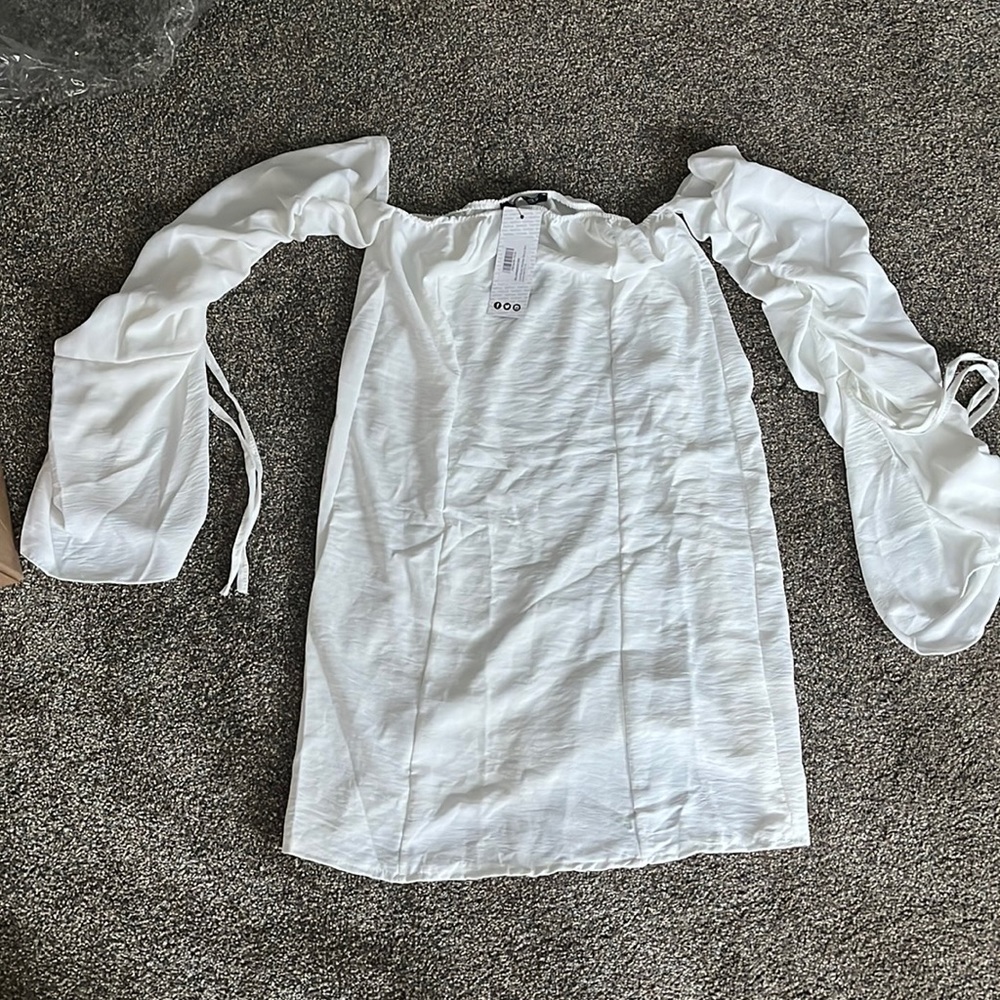 Boohoo brand new white dress size US 10
